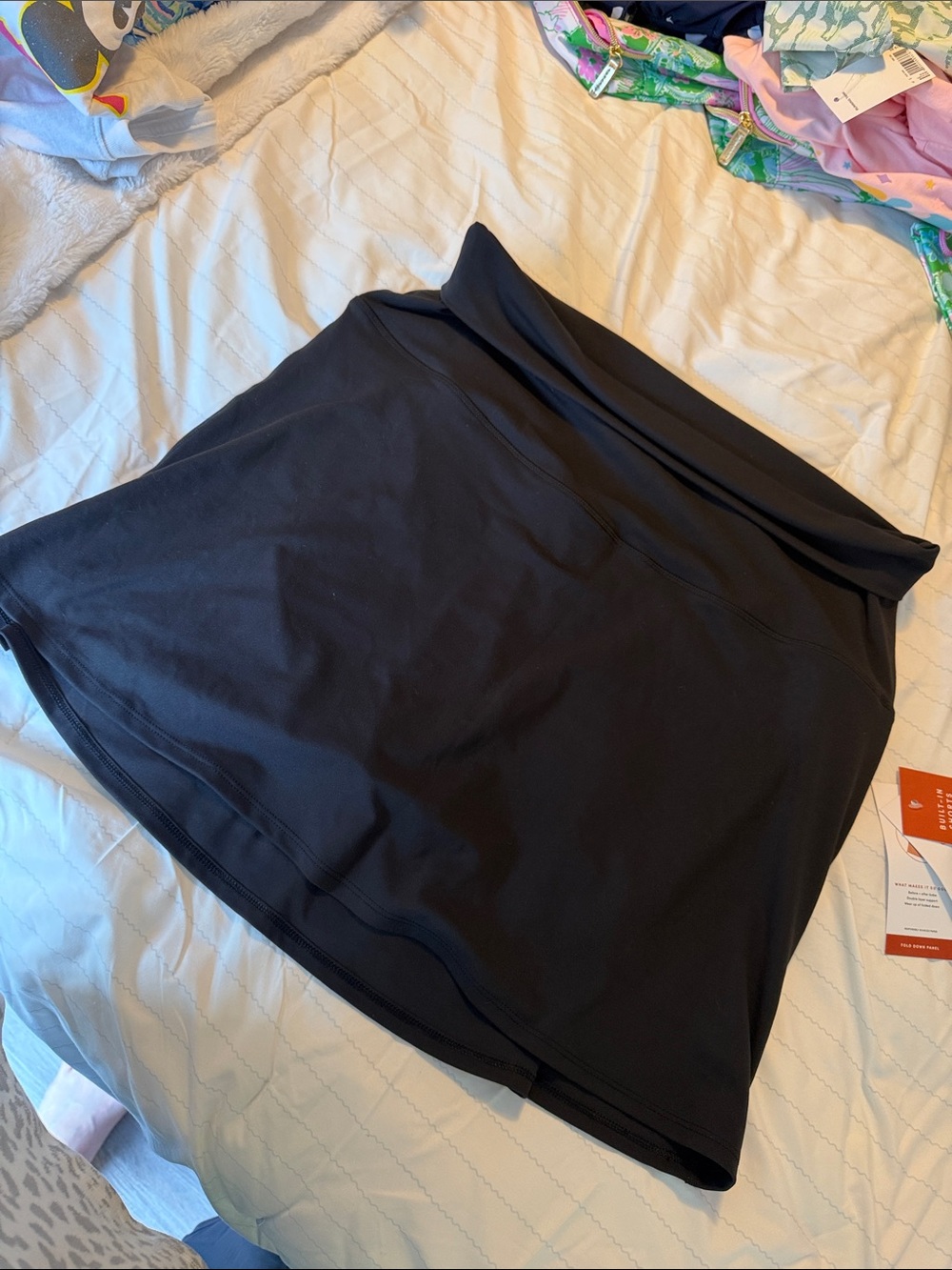 Isabel Maternity by Ingrid & Isabel Black Fold-Over Waist skort , attached short